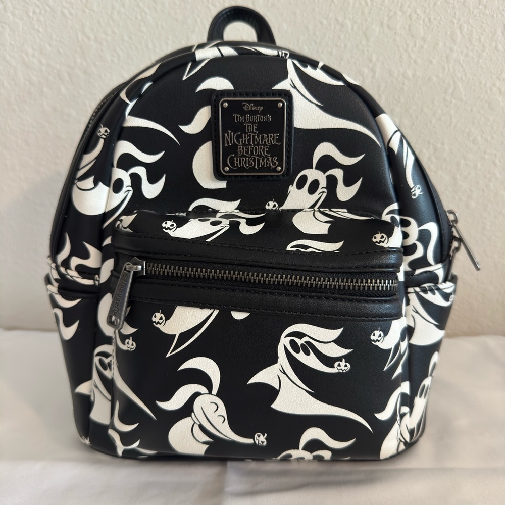 Loungefly Black and White Nightmare Before Christmas Zero Design Backpack